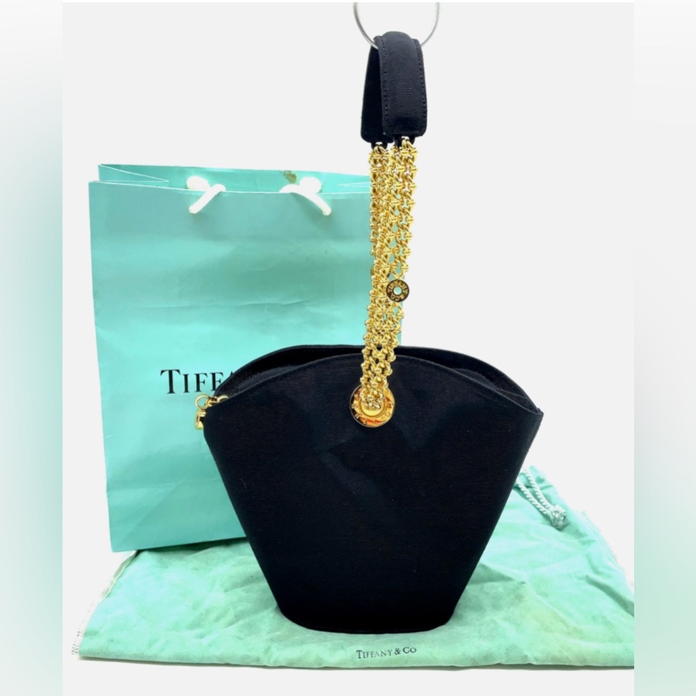 Tiffany & Co. Black and Gold Evening Bag
